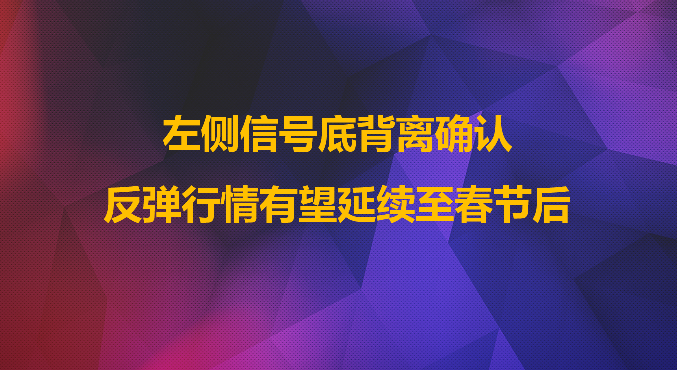 左侧信号底背离确认，反弹行情有望延续至春节后