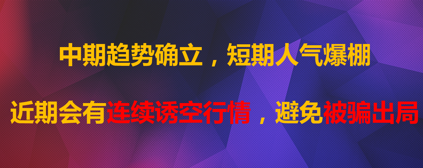 中期趋势确立，近期会有诱空！别被骗出局！