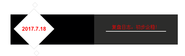 2017.7.18复盘日志：初步企稳！