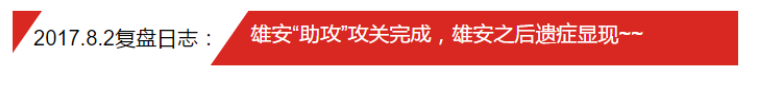 2017.8.2复盘日志：雄安“助攻”攻关完成，雄安之后遗症显现~~