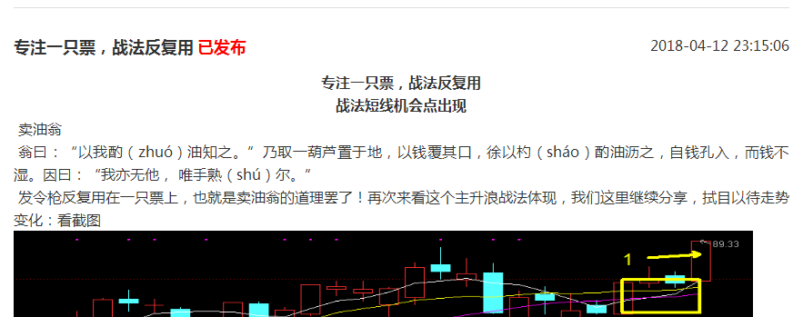 关注说说抓大牛思路一直专心分享的战法