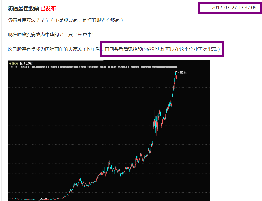 当抓到恒瑞医药、爱尔眼科这两只大牛股后，利亚德还远吗？