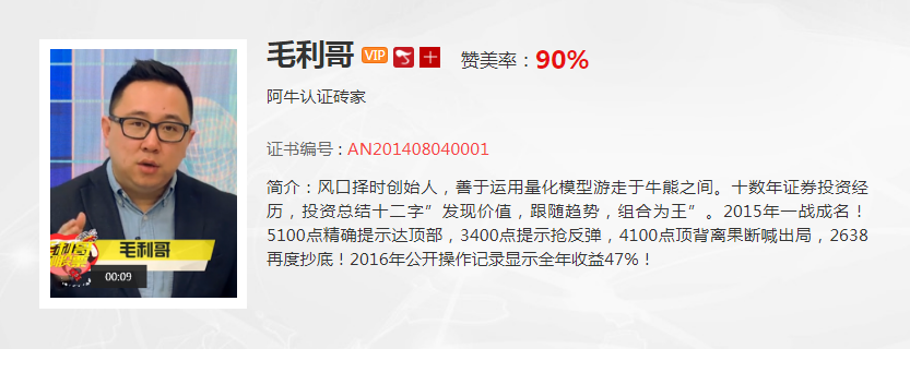 【观点】毛利哥：上证指数跟十年国债有这样的关系，市场的低点或在本周正式出现