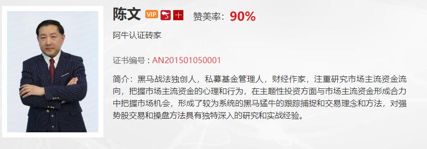 【观点】陈文：黑马战法认为这家公司就是下一个龙头