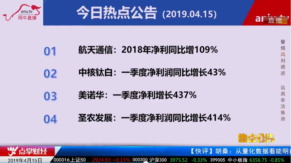 【公告】朱琦：虽然公司净利润涨幅有四倍，但是基本面派投资者等一个季度