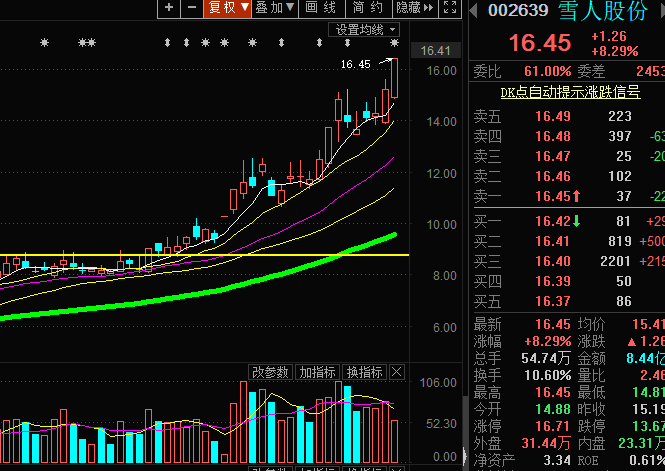 【风水资金实战课】雪人股份再创新高，跟踪一个多月的时间了