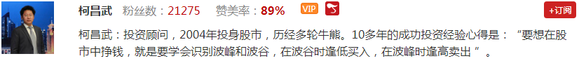 【观点】柯昌武：反弹机会一定要珍惜！逢低逢阴逢缩量买！