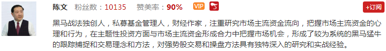 【观点】陈文：黑马战法抓妖不走寻常路