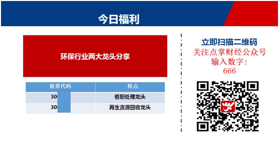 环保行业两大龙头定了，持续上涨可期