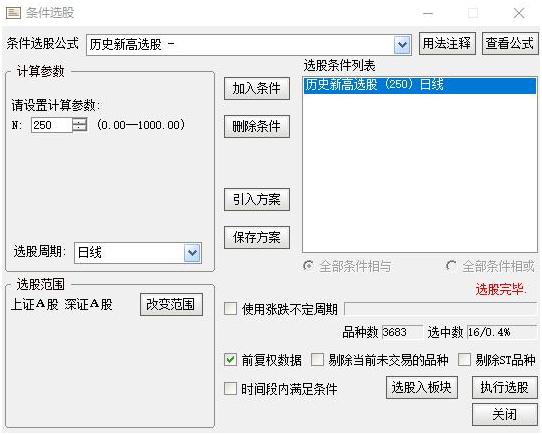 创新高个股有力量，分享新高选股器