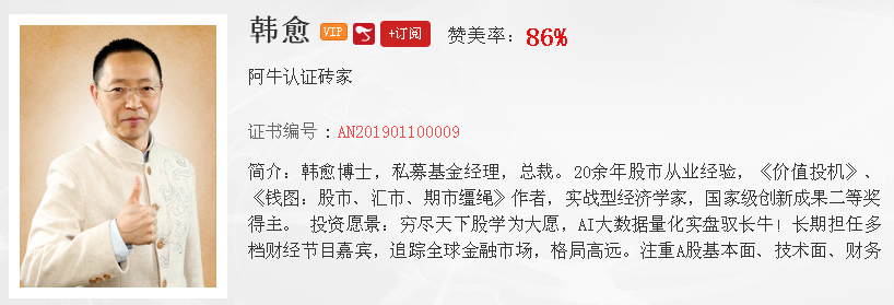 【观点】韩愈：下一只70%涨幅空间的个股出现，这个行业后市有机会！！！！