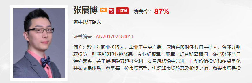 【观点】张展博：历史大底、无需恐慌、大胆细心的选择合理的交易性机会！