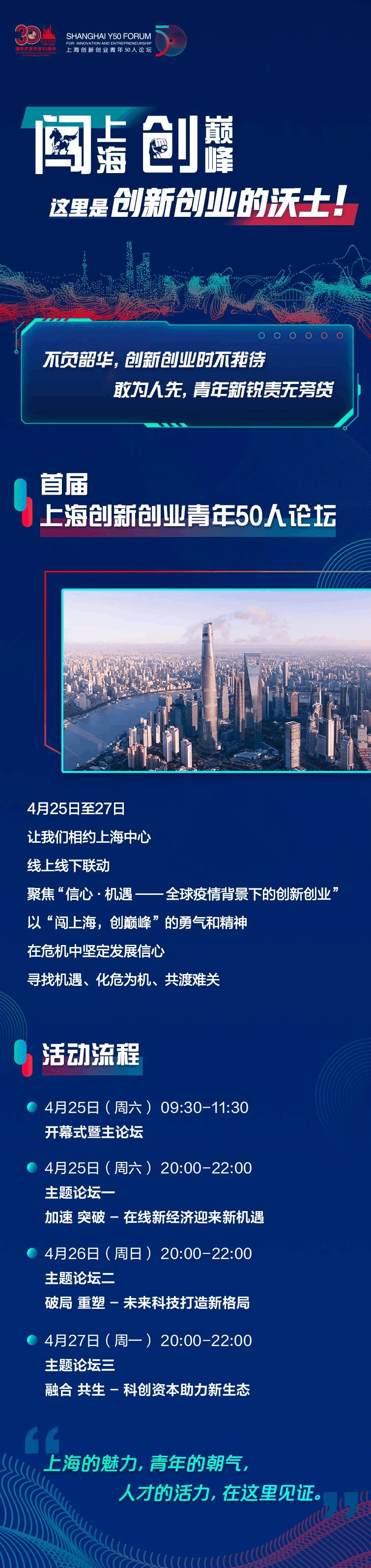 首届上海创新创业青年50人论坛即将召开