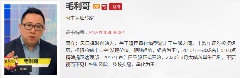 【观点】毛利哥：除了2018年任何时候都有行情！持续盈利很简